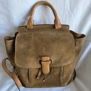 MICHAEL KORS ROMY SUEDE AND LEATHER BACKPACK